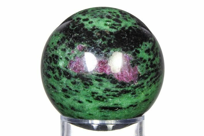 Polished Ruby Zoisite Sphere - Tanzania #315128